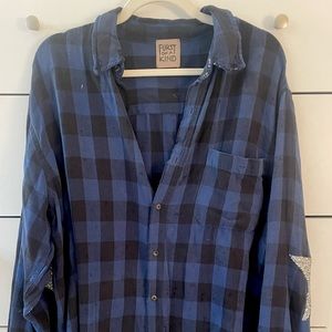 LF first of a kind distressed flannel